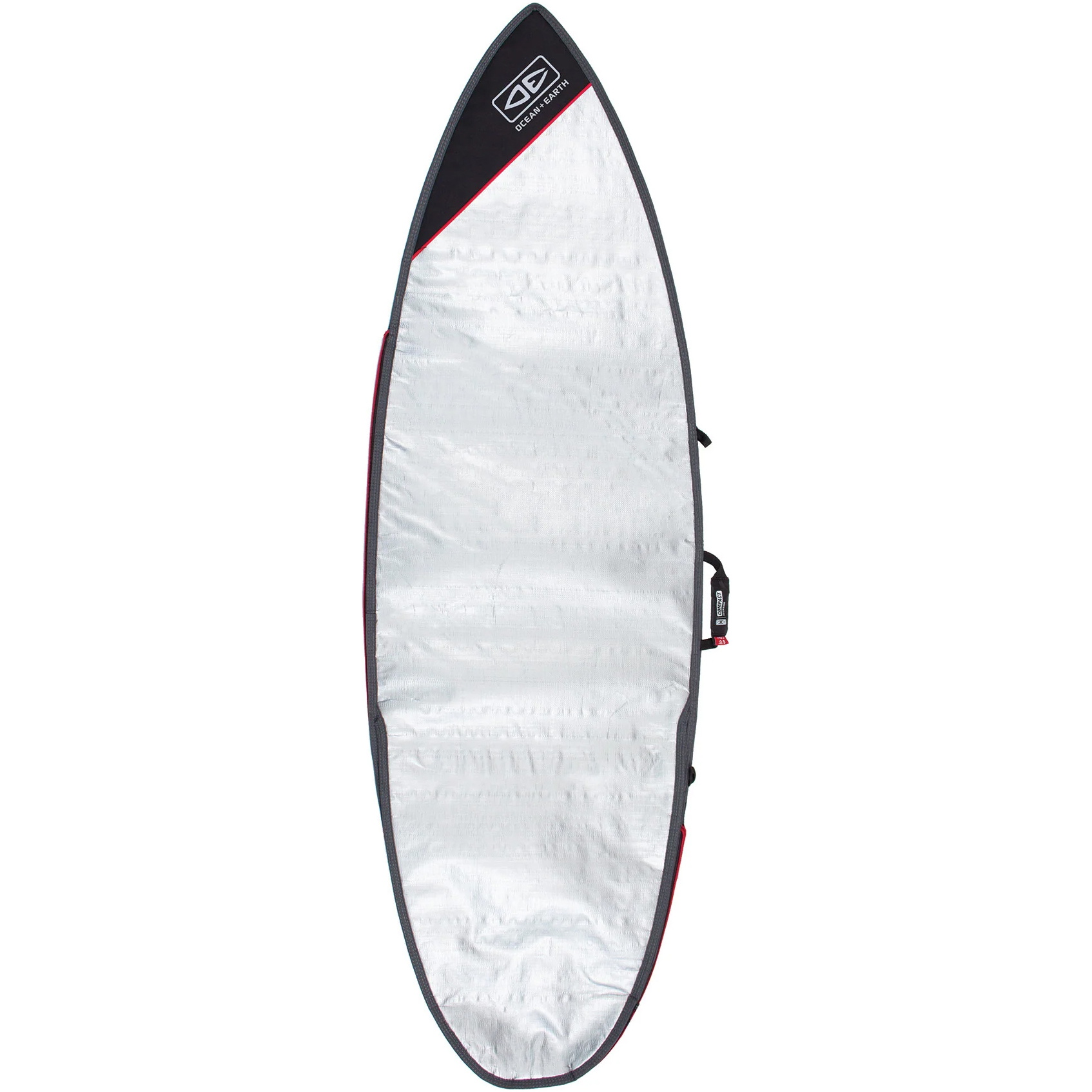 2026 Ocean and Earth Compact Day Short Board Cover OESCSB13 - Black / Red
